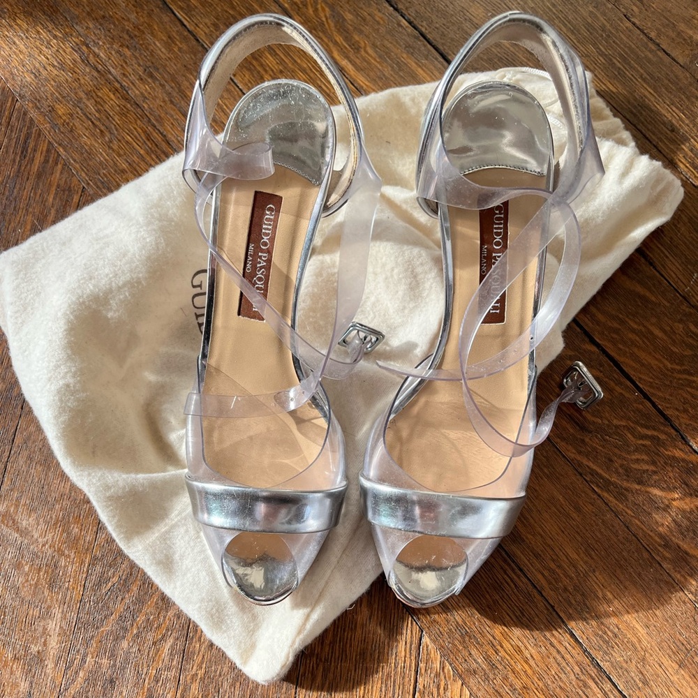 Guido Pasquali silver sandals.